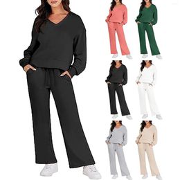 Women's Two Piece Pants Sports Suit Casual Sweatshirt Fitted Clothes For Women Dress Short Sleeve Jumpsuits