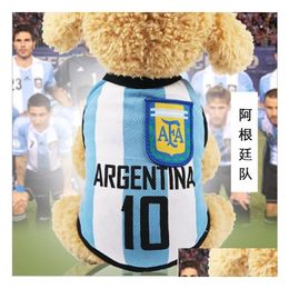 Dog Apparel Pet Clothing Mesh Vest Football Teddy Bichon Vip Small Sportswear Drop Delivery Home Garden Supplies Dhxje