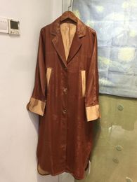Women's Trench Coats Chic Women Coat Casual Long Outerwear Loose Overcoat Autumn Winter Fashion Single-Breasted Windbreaker Femme