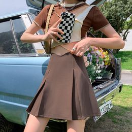 Skirts Mini Women Summer Female Pleated Fashion Harajuku Korean Style Ladies Casual Cute Woman Short Skirt