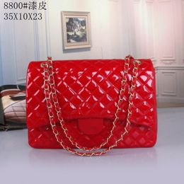 Designer patent leather bag luxury wallet chain shoulder bag red handbag crossbody bag portable makeup bag mobile phone bag