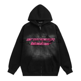 Mens Hoodies Sweatshirts 2023 Men Ares Wings Zipper Hooded Jacket Embroidery Stars Graphics Hoodie Autumn Winter Streetwear Loose Sweatshirts Pullove J230818