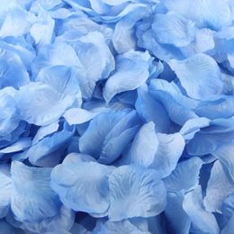 Decorative Flowers Flower Decor 1000pcs Favours Blue Silk Rose Wedding Petals Artificial Party Home
