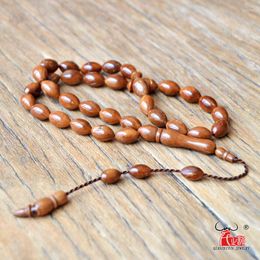 Strand MSL-009 High Quality Rosary Beads 33 Prayer Natural Palm Fruit Kuka Tasbih Charm Bracelet 6x9 7x11mm Olive Bead