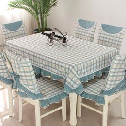 Table Cloth Rectangular Tablecloth Modern Waterproof Dining Chair Cushion Set Household Cover