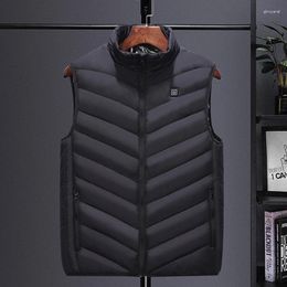 Men's Vests Men Autumn And Winter High Quality Heated Vest Zones Electric Jackets Graphene Heat Coat Heating Padded Jacket