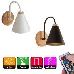 Wall Lamp 1 Pcs Battery Operated Sconce Modern Design Metal Light Fixture Dimmable Nightstand For Entrance Corner Loft Bedroom