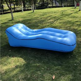 Mat Inflatable Sofa Nylon Single Layer Fast Inflatable Sofa Outdoor Camping Inflatable Bed Camping Bed