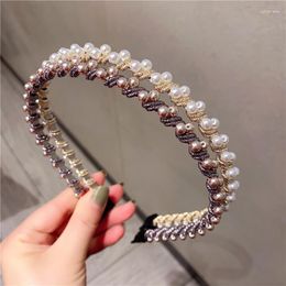 Hair Clips Designer Beaded Pearl Chain Hairbands Rhinestone Vintage Girls Accessories Luxury Jewellery Lady Headband Headdress For Women