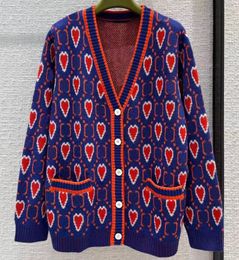 designer sweater women red heart cardigan knit sweaters long sleeve top