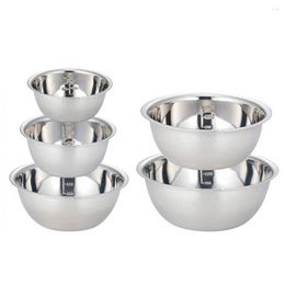 Bowls Wear-resistant Stainless Steel Mixing Bowl Versatile Basin Set For Home Kitchen Durable Easy-to-clean Soup