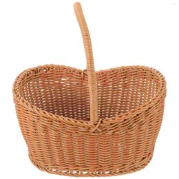 Storage Bottles Woven Hand Basket Hand-woven Shopping Vegetable Serving Party Fruits Dessert Food Baskets