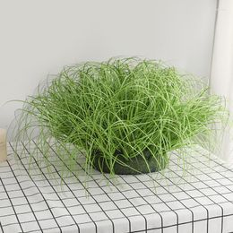 Decorative Flowers Indoor Artificial Pampas Plant Decoration Single Green Cattail Grass Shopping Mall Window Simulation Onion