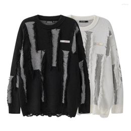 Women's Sweaters Distressed Winter Frayed Tassels Oversized Goth For Women Men Lover's Unisex Ripped Grunge Aesthetic Clothing Pulls