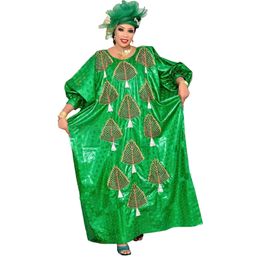 Ethnic Clothing African Plus Size Kaftan Dress Emboridered Full Gown Nightdress Party Casual 230818