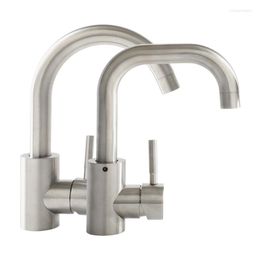 Bathroom Sink Faucets 1PC 304 Stainless Steel Faucet Cold And Wire Drawing Single Hole