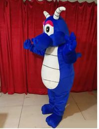 2024 Halloween Blue dragon Mascot Costume Customization Cartoon Anime theme character Christmas Fancy Party Dress Carnival Unisex Adults Outfit