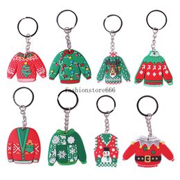 Cartoon Christmas Series Keychain Christmas Gifts Bag Pendant Accessories For Kids Friends Gift