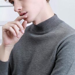 Men's Sweaters MRMT 2023Brand Half High Collar Pullover Sweater Bottoming Shirt Tide For Male Tops