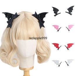 New Halloween Bat Wings Shape Hairpin Gothic Kid Female Clip Headdress Punk Hair Clip Haunted House Party Head Decor