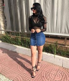 Women's Shorts Jeans 2022 New Summer Denim Short Skirt for Women Fashion Casual Button Sexy Mini Jeans Skirt S2xl Global Drop Shipping