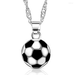 Pendant Necklaces 2023 Trend Personality Jewellery Football Fans Footballs Association Copper Zircon Necklace Party Match