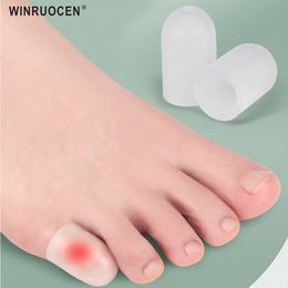 Shoe Parts Accessories Soft Silicone Sleeve Gel Toe Separators Cap Cover Protector Correct For Corn Blisters Bunion Pain Relief Massager Tool 230812