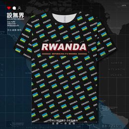 Men's T Shirts Rwanda Rwandan Rwandese RWA Quick Dry Shirt Fitness Short Sleeve Sportswear Breathable Running Clothes Summer