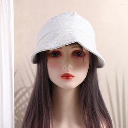 Wide Brim Hats Sunscreen Cap For Girls Baseball Cotton Sun Outdoor Empty Top Hat Visors Korean Style