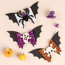 Halloween Children's Bow Hairpin Flying Bat Hairpin Little Ghost Pumpkin Baby Headwear