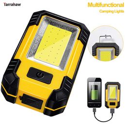 Portable Lanterns 30W Bright COB LED Camping Light 3modes Emergency Lamp 18650battery Rechargeable Outdoor Portable Waterproof Camp Light Lantern 230820