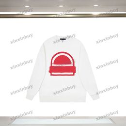 xinxinbuy Men women designer Sweatshirt Floral Letter Printing sweater green Grey blue black white M-2XL