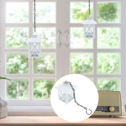 Candle Holders Candlestick Delicate Holder Hanging Candleholder Retro Style Base Window Wall White Iron Decorative Ornament Ironwork