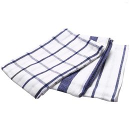 Table Cloth 3Piece High Quality Blue White Striped Tea Towel Kitchen Napkin Cotton Woven Fabric