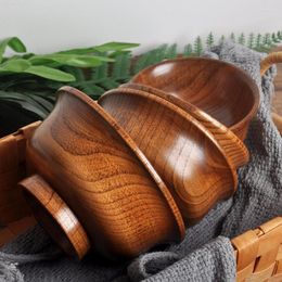 Bowls Burr Free Bowl Reverse Edge Tableware Eco-friendly Mongolia Style Wooden