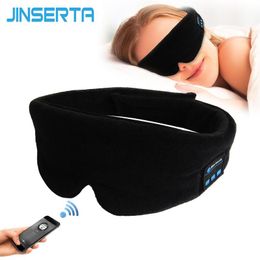 Earphones Jinserta Wireless Stereo Bluetooth Earphone Sleep Mask Phone Headband Sleep Soft Earphones for Sleeping Eye Mask Music Headset