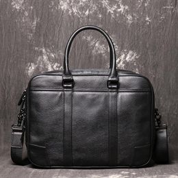 Briefcases Men's Laptop Bag Office S For Men Cover Messenger Leather Computer Business Handbag