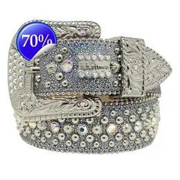 1Designer Luxury Bb Belt Simon Belts for Men Women Shiny diamond belt Black on Black Blue white multicolour with bling rhinestones as gift 2023 o0l