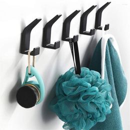 Bath Accessory Set Space Aluminum Clothes Hook Bathroom Non Punching Strong Robe Hooks Kitchen And Crescent Single HookHardware