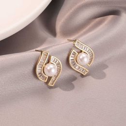 Luxury Stud Big Gold Hoop Earring Designer earrings for women girls ear studs Designer Jewellery earring Valentine's day Gift engagement for Bride Popular earring 254