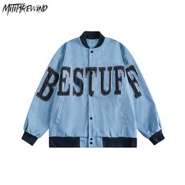 Mens Jackets Amercian High Street Letter Print Couple Embroidery Fashion Sportwear Casual Loose Vintage Graphic Streetwear 230818