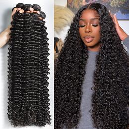 30 40 Inch Loose Deep Wave Human Hair 2 3 4 5 Bundles Curly Weavy Bundle Hair Extension Brazilian Remy Hair for Women