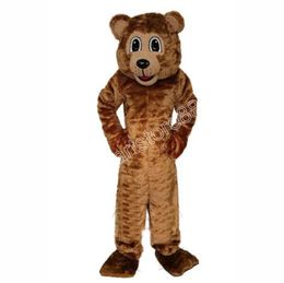 New Brown Power Bear Mascot Costumes Halloween Christmas Event Role-playing Costumes Role Play Dress Fur Set Costume