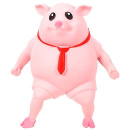 Fiddy Toy Funny Venting Sand Injection Pink Lara Pig Jitterbug model Netflix Kneading Cartoon Expressions Animal Children Autism Relief 14cm
