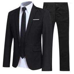 Men's Suits Men Classic 2 Pieces Sets Wedding Business Pants Jacket Coat Formal Dress Luxury Suit Tuxedo Single Szie S-6XL