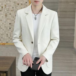 Men's Suits High Quality Autumn Suit Jacket For Men Black White Casual Business Blazer Masculino Wedding Street Wear Social M-5XL