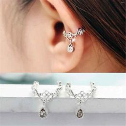 Backs Earrings Ear Cuffs Clip Wrap Stud Rhinestone Crystal For Women And Girls Accessories Pendientes