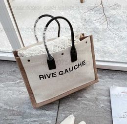 LouLou Bags Tote ys bag Top Women handbags Rive Gauche shopping bag handbag high quality fashion linen Large Beach luxury designer travel Crossbody Shoulder