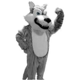 2024 hot Grey Wolf Mascot Mascot Costumes Halloween Cartoon Adult Size Long Plush Wolf Aniaml Fancy Party Dress fancy dress factory direct sale