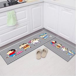 Top Quality Cat Cartoon Printed Bathroom Kitchen Doormat Carpets Area Rug Floor Mats Non-Slip Tapete Mattress Door Mat for Living Room 20230820A07